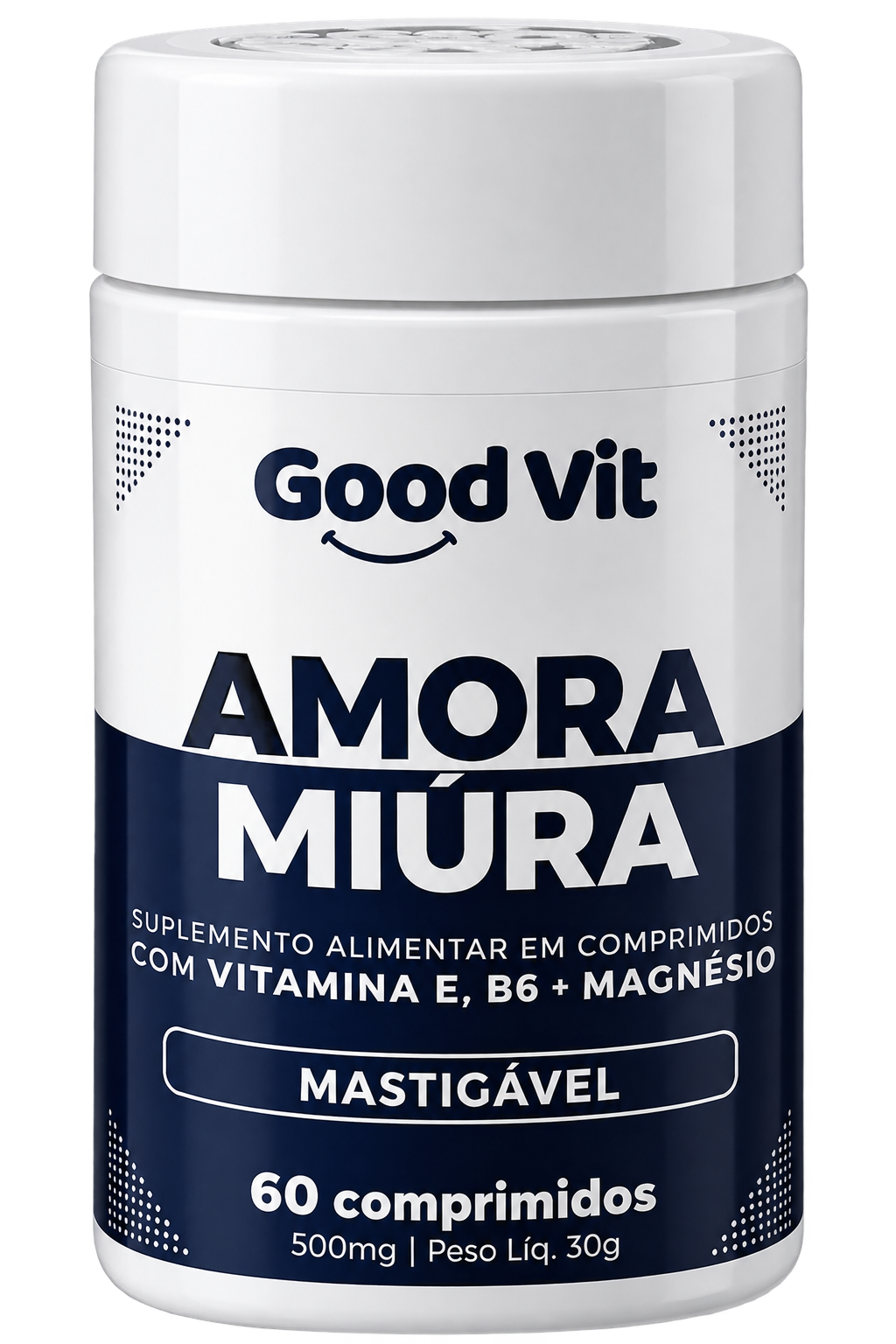 Amora Miúra 250mg com Vitamina E, B6 e Magnésio 60 comprimidos